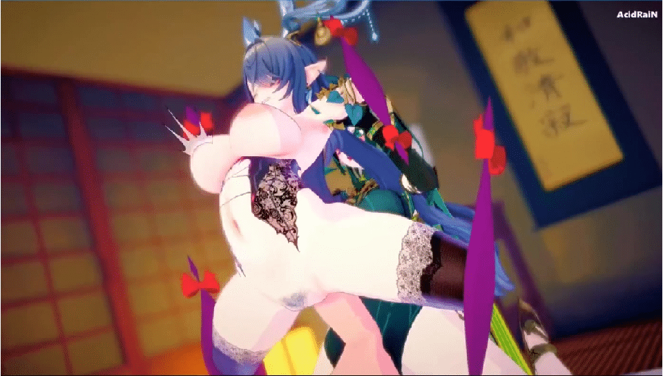 [MMD][AcidRaiN] 8月20新作 Re194 原神扶她 菈乌玛X奈芙尔 [627M]
