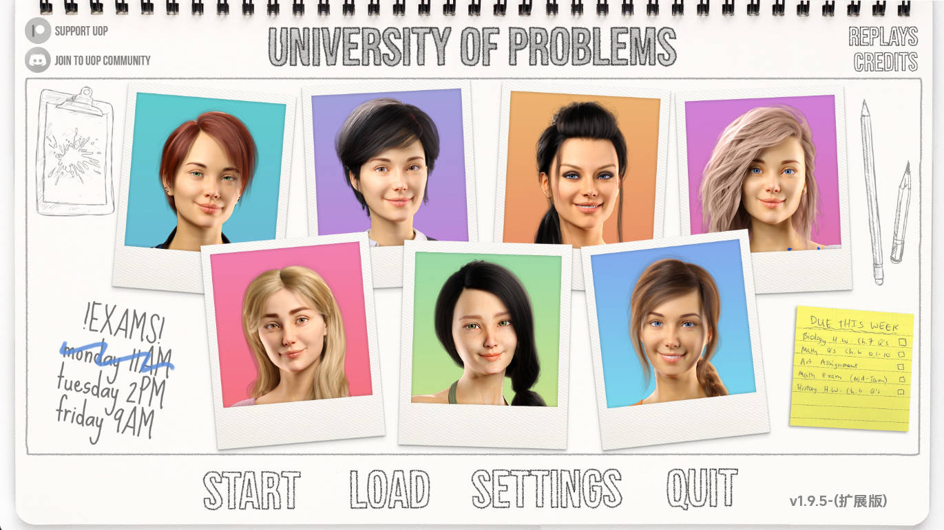 【欧美SLG/汉化/动态】学院情缘v1.9.5 AI版【PC+安卓/18.3G/更新】 University of Problems [v1.9.5 Ext]